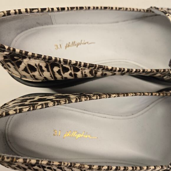 3.1 Phillip Lim Reptile Embossed Leather Platform Wedge Penny Loafer, EU 40 / 10 - Picture 6 of 10